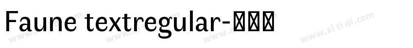 Faune textregular字体转换